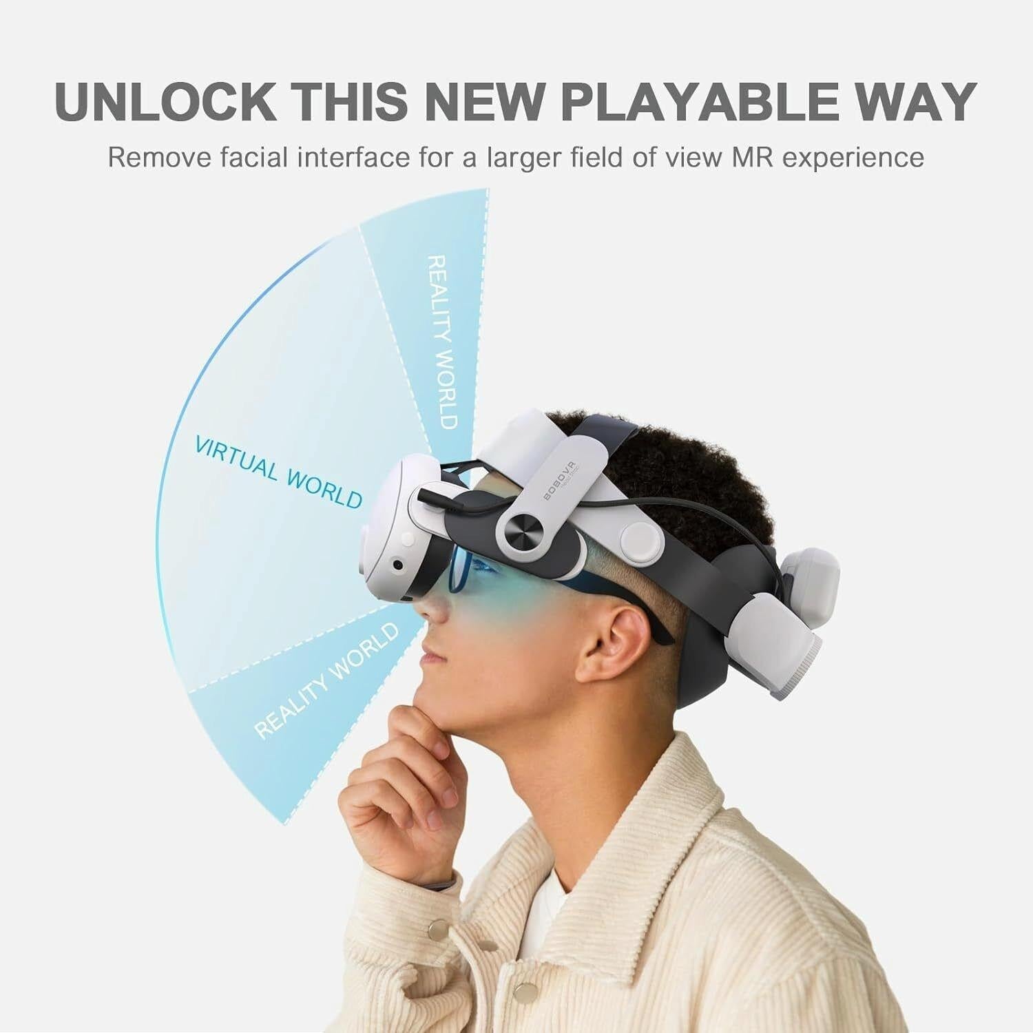 Meta Quest 3 Vr Head Strap With Dual Batteries-1922443386376294403