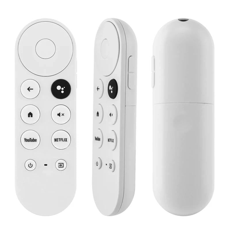 Google Television Set-Top Box With Bluetooth Voice Remote - White-1915196873979858945