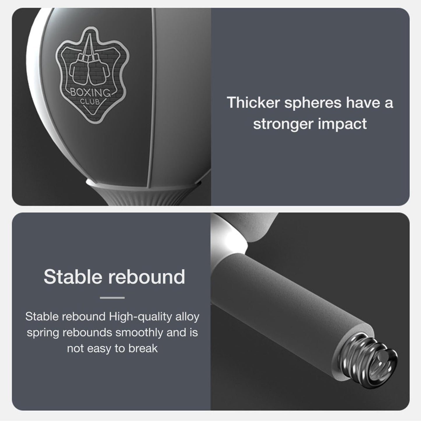 Adjustable 2-In-1 Sit-Up Boxing Ball Stand With Punching Bag - Gray / White-1964932179175804933