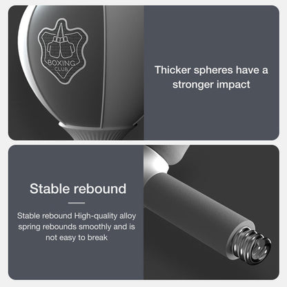 Adjustable 2-In-1 Sit-Up Boxing Ball Stand With Punching Bag - Gray / White-1964932179175804933