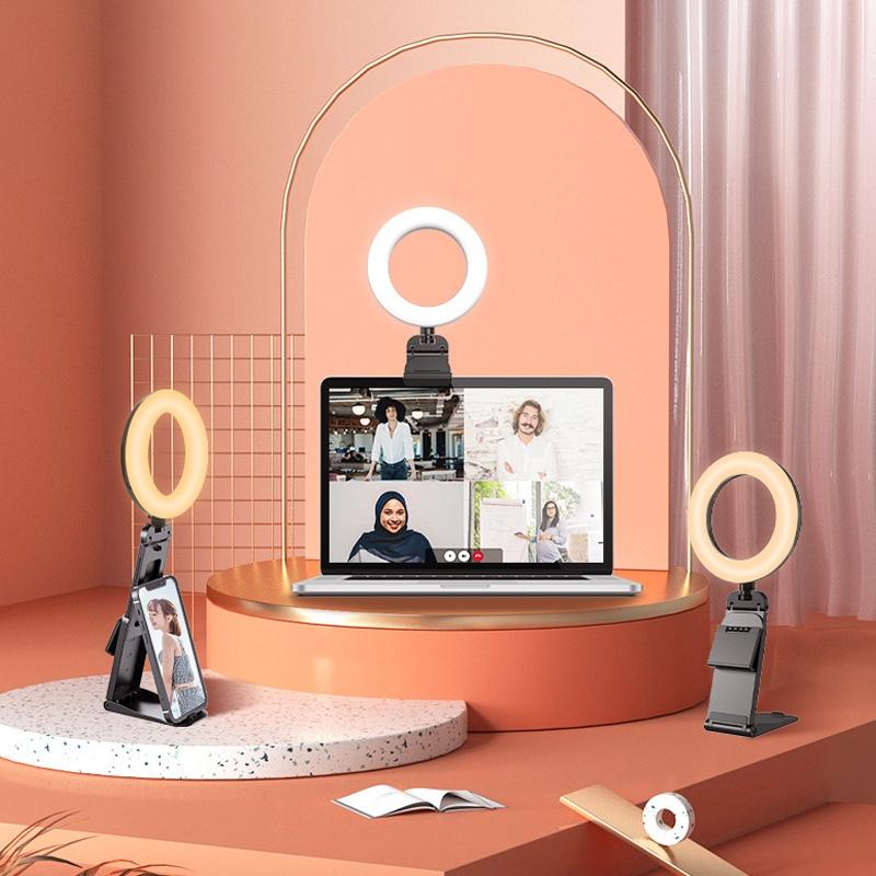 Desktop Ring Fill Light With Multi-Function Bracket - 3000-6500K-1915198263775072257