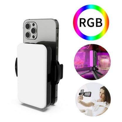 Foldable Rgb Fill Light With Phone Clip & Cold Shoe Interface-1964932340534874112