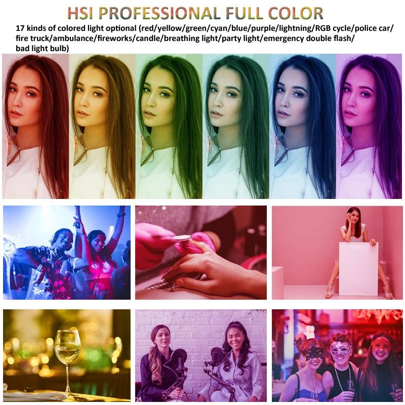 Foldable Rgb Fill Light With Phone Clip & Cold Shoe Interface-1964932340534874114