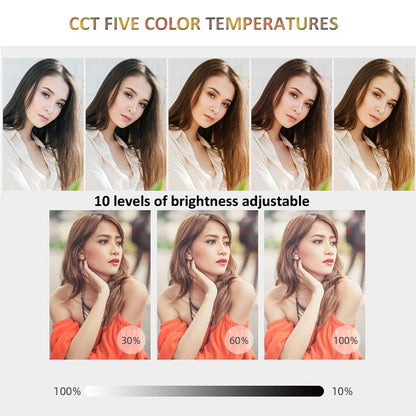 Foldable Rgb Fill Light With Phone Clip & Cold Shoe Interface-1964932340534874115