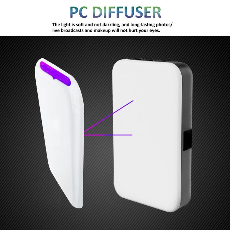 Foldable Rgb Fill Light With Phone Clip & Cold Shoe Interface-1964932340534874119