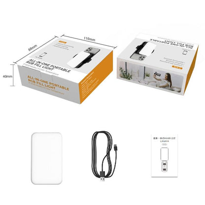 Foldable Rgb Fill Light With Phone Clip & Cold Shoe Interface-1964932340534874121