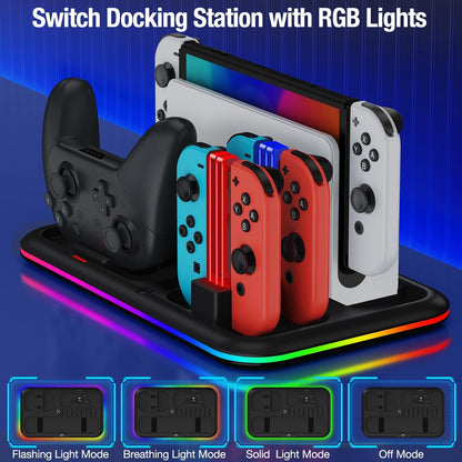 Rgb Light Charging Dock For Switch Oled - Compact-1922443390637707265