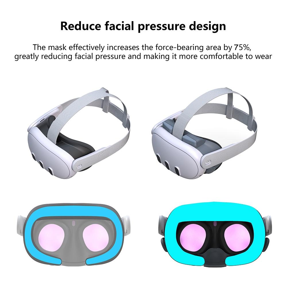 Soft Adjustable Vr Eye Mask Set For Meta Quest 3-1915197729559154692