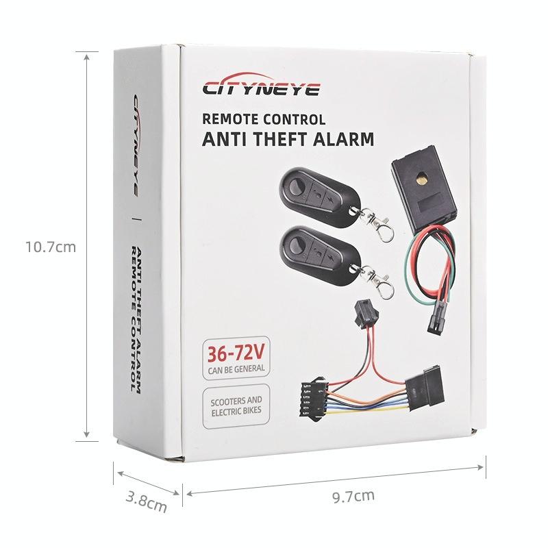 Universal Electric Scooter & Bicycle Anti-Theft Alarm + Remote - 36-72V-1964932287866998790
