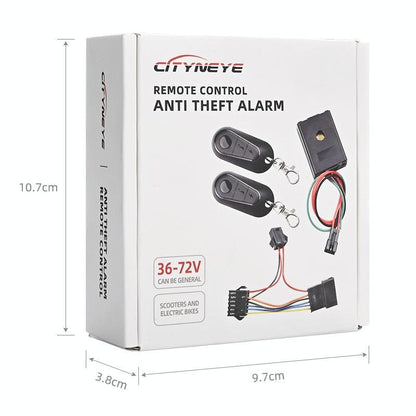 Universal Electric Scooter & Bicycle Anti-Theft Alarm + Remote - 36-72V-1964932287866998790