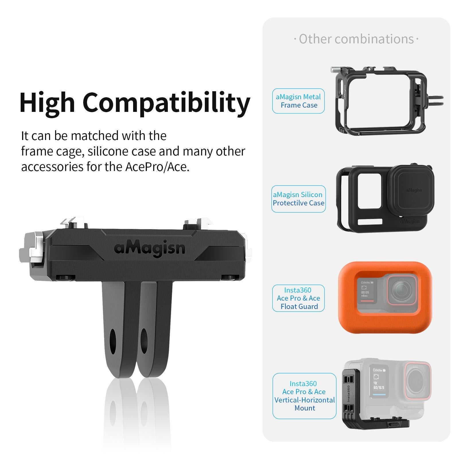 Amagisn Magnetic Quick Release For Insta360 Ace / Ace Pro Sports Camera-1922443438297583622