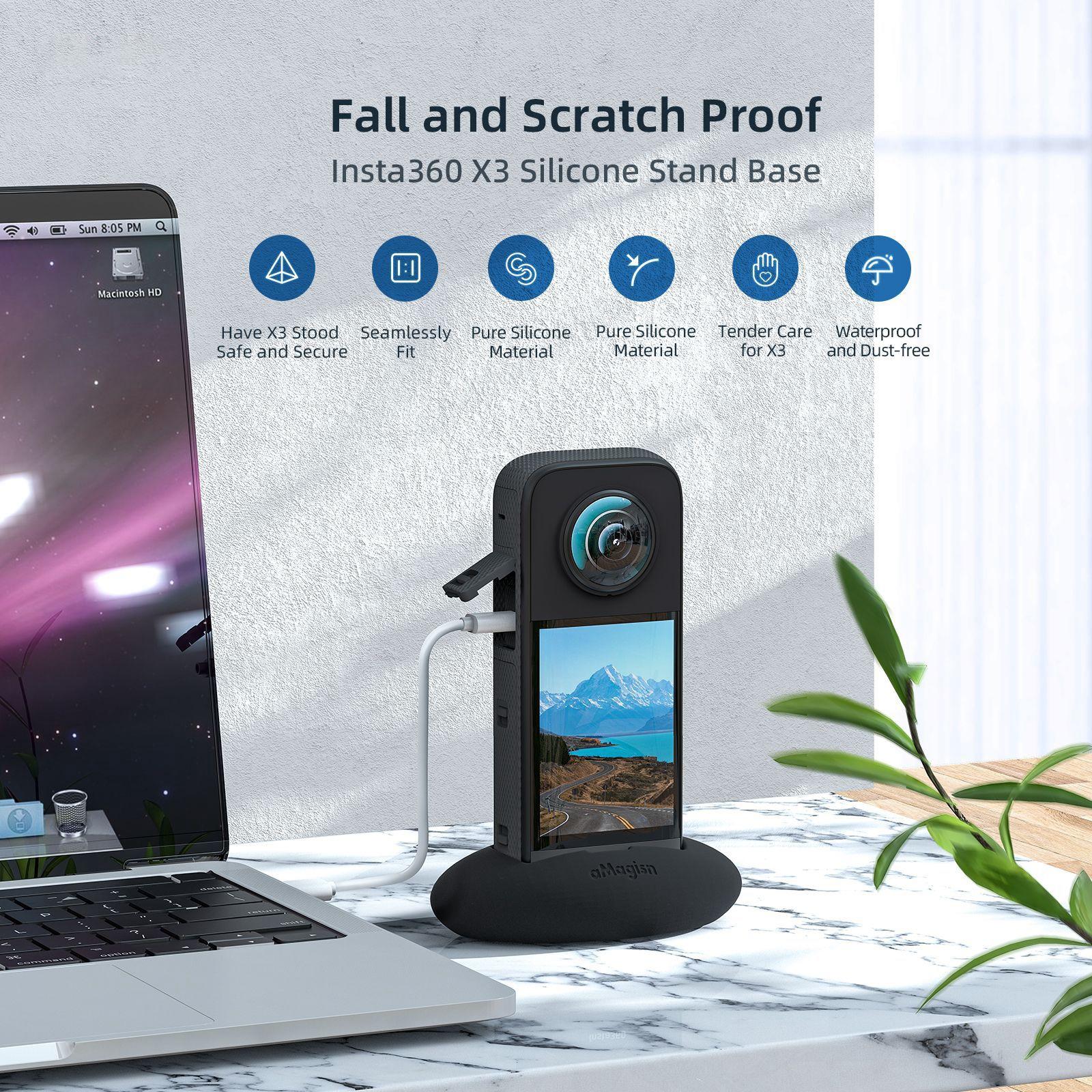 Silicone Desktop Base For Insta360 X3 Amagisn-1915196924705771527