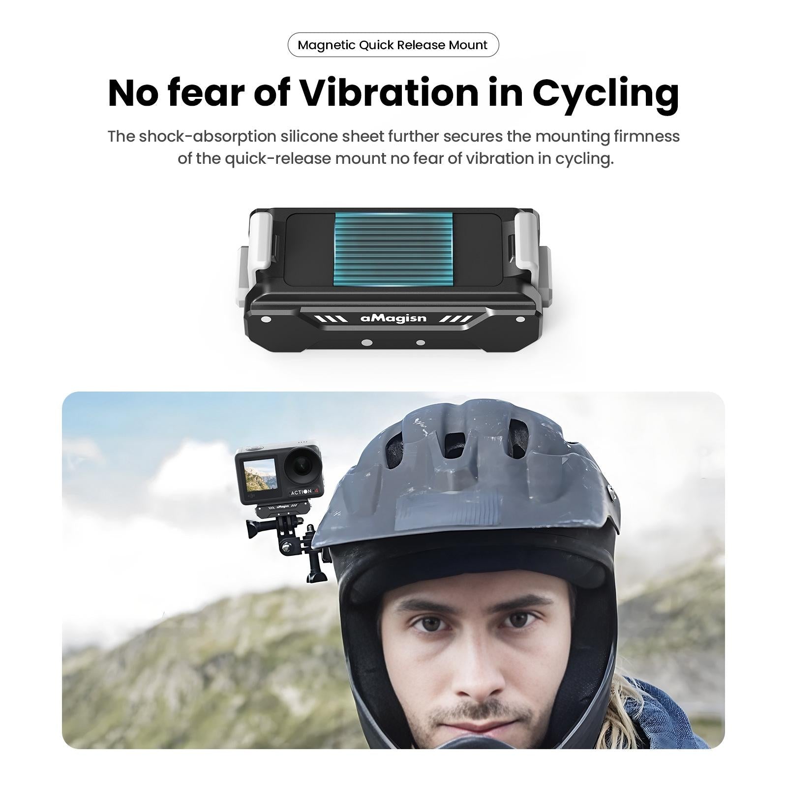 Quick Release Magnetic Camera Mount For Dji Action 4 / 3 - Amagisn-1915197105161506825