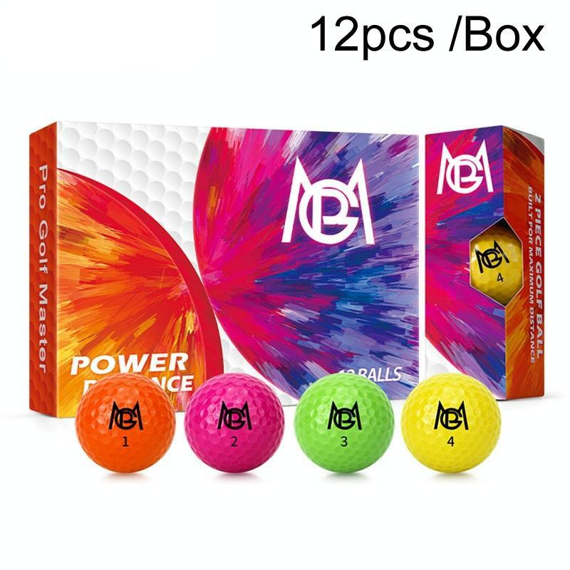 12-Pack Double Layer Golf Practice Balls - Colourful Competition Set-1915196994066976776