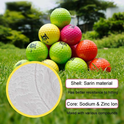 12-Pack Double Layer Golf Practice Balls - Colourful Competition Set-1915196994066976773