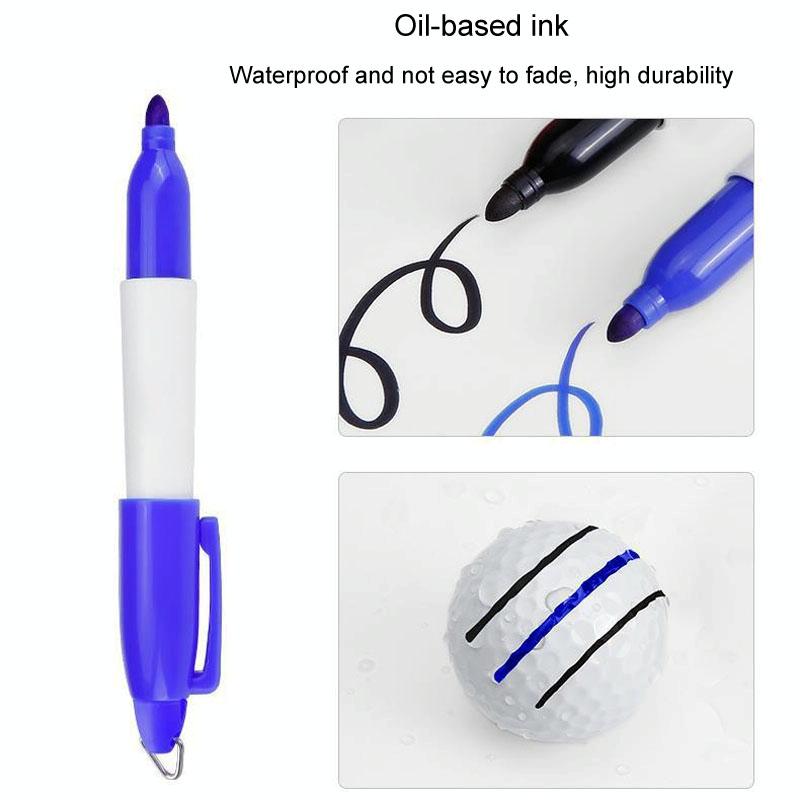 360-Degree Rotatable Golf Ball Scriber With 2 Pens - Draw Five Lines-1964932186717163526