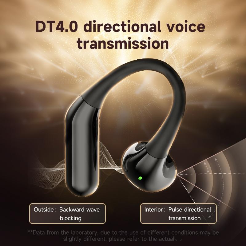 Wireless Half In-Ear Sports Earphones - Black-1915196694010662915