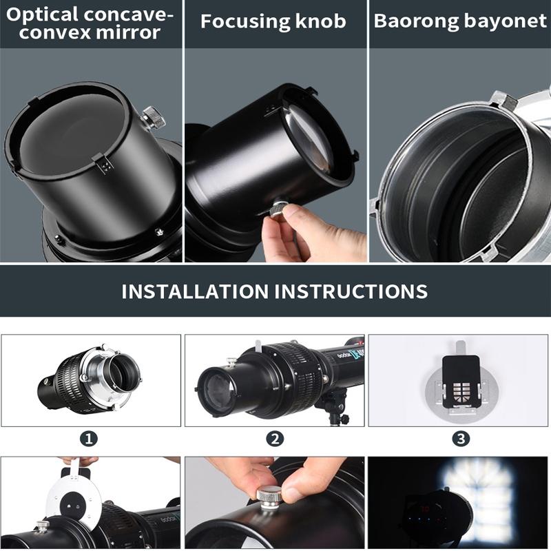 Optical Snoot For Bowens Mount Flash - Studio Accessory-1915198376090144774
