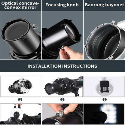 Optical Snoot For Bowens Mount Flash - Studio Accessory-1915198376090144774