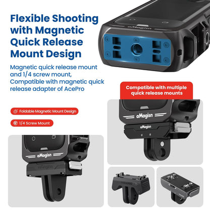 Amagisn Metal Protective Housing For Insta360 X4 - Quick Release-1915197776132706310