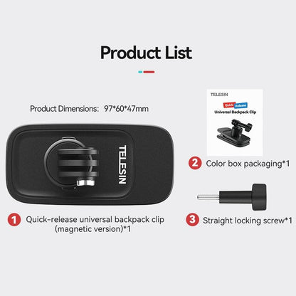 Universal Magnetic Backpack Mounting Bracket - Quick Release-1915197601536413698