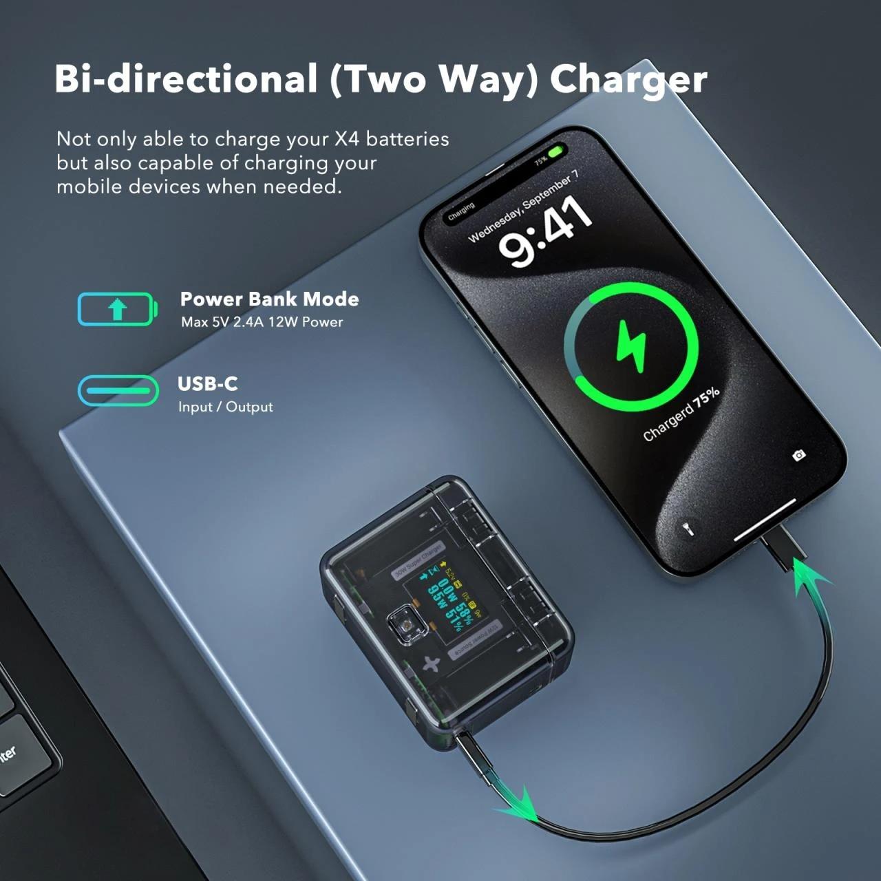 Smart Dual Charging Box For Insta360 X4 Camera-1964932314890899458