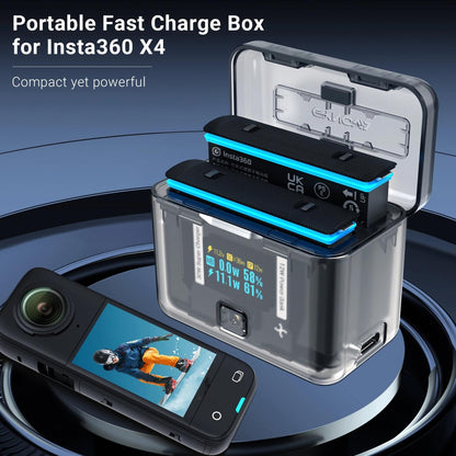 Smart Dual Charging Box For Insta360 X4 Camera-1964932314890899459