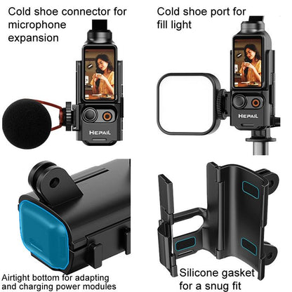 Extended Adapter For Dji Pocket 3 - Protective Bezel With Cold Shoe Bracket-1915197479314395142