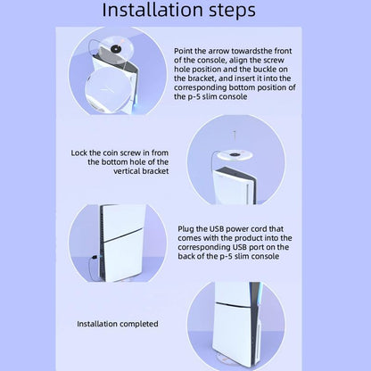 Vertical Storage Bracket For Ps5 Slim - Simple Rgb Colourful Transparent-1915196916178751494