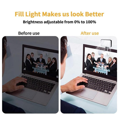 Rechargeable Selfie Light For Phone Laptop Tablet - Black-1943465051562315780