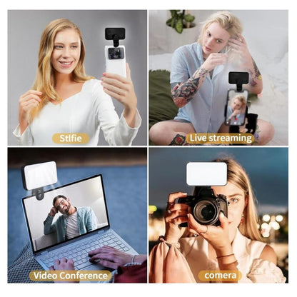 Rechargeable Selfie Light For Phone Laptop Tablet - Black-1943465051562315783