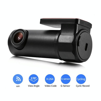 1080P Wifi Dash Cam With 170 Degree Wide Angle Lens - Hidden Car Recorder Black-1915196965168222209