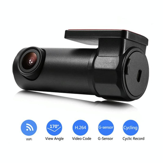 1080P Wifi Dash Cam With 170 Degree Wide Angle Lens - Hidden Car Recorder Black-1915196965168222209