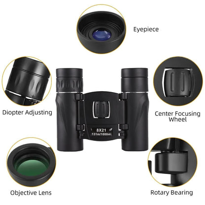 High-Power Mini Binoculars For Low-Light Night Vision 8X21-1915198326479917059