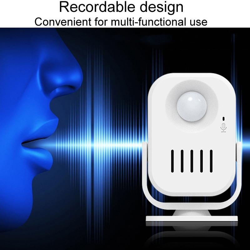 Smart Infrared Sensor Doorbell With Recordable Voice Prompt And Loudspeaker-1915198298176753671