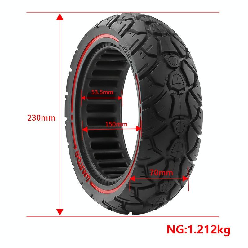 Universal Off-Road Scooter Tire - 10 X 2.7-2.75 53.5 255-70 Or 70 / 65-6.5 - Red Line-1964932203016228868