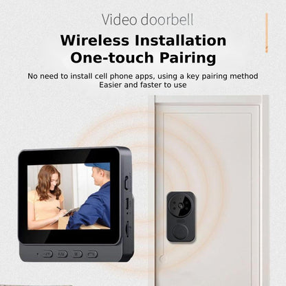 2.4G Wireless Doorbell With 4.3 Ips Screen And Night Vision Camera-1922443442093428737