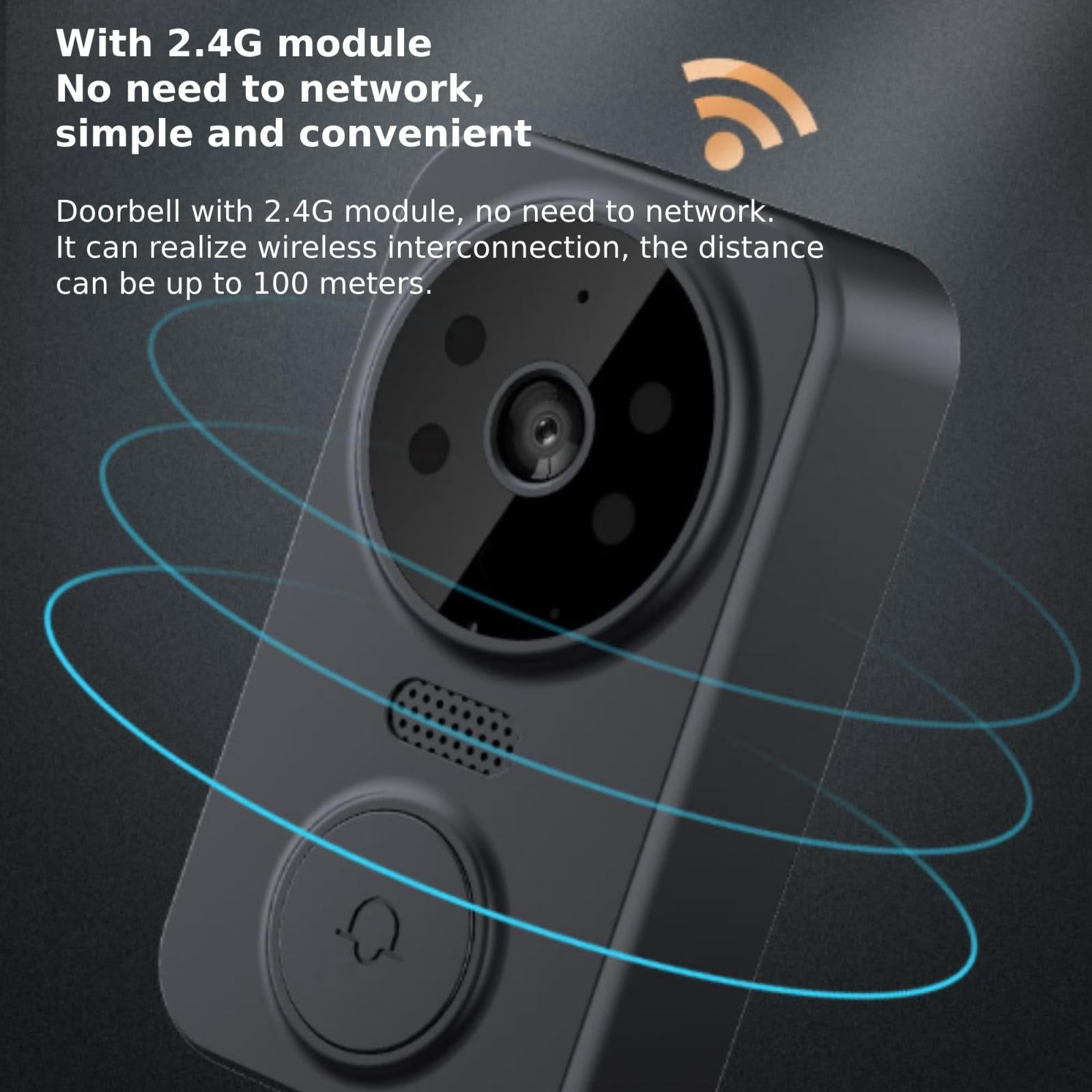 2.4G Wireless Doorbell With 4.3 Ips Screen And Night Vision Camera-1922443442093428739