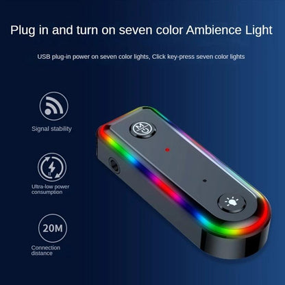 Bluetooth Audio Receiver With Rgb Light And Car Launcher-1915198237292236804