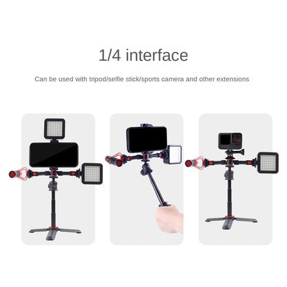 Universal Dual Cold Shoe Mount For Camera And Phone-1915197922933346308