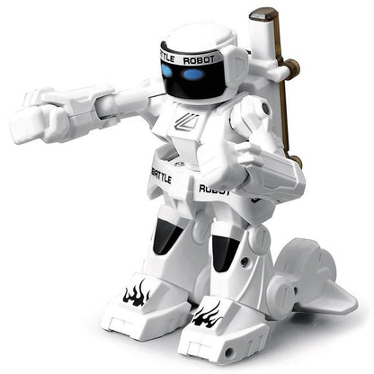 Smart Rc Robot Battle Toy For Kids - 2.4G Remote Control - White-1915196689719889927
