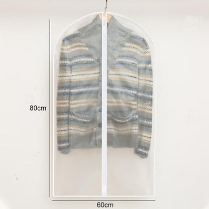 2-Pack Hanging Garment Storage Bags With Zipper - Clear-1915198092488085505