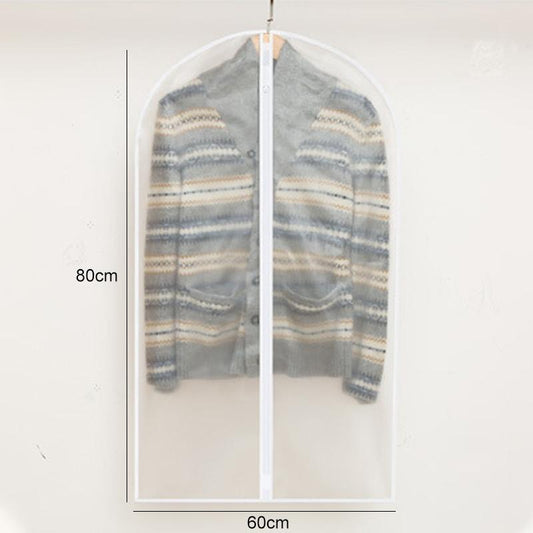 2-Pack Hanging Garment Storage Bags With Zipper - Clear-1915198092488085505