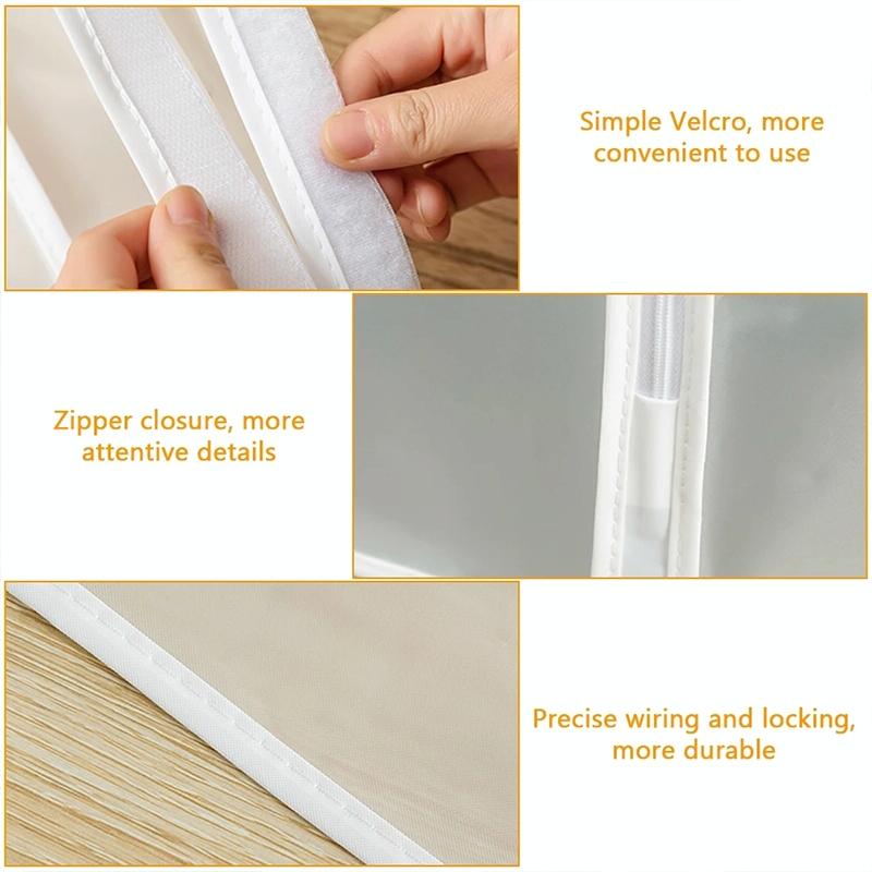 Waterproof Hanging Storage Bag For Dustproof Organization - White-1915196645293821954