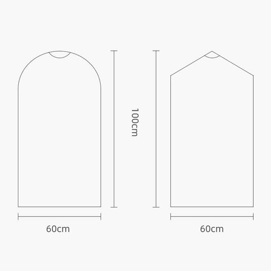 100 Disposable Dust Bags - 60X90Cm - Thick Pe Material - Transparent-1964932274290036737