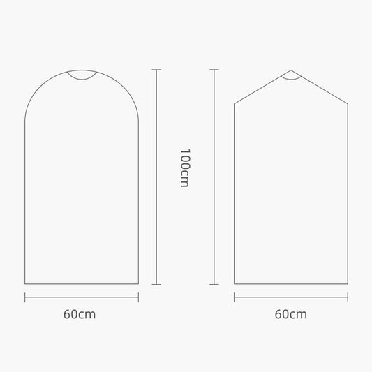 100 Disposable Transparent Dust Bags - 60X120Cm - Pp Material-1915197030687444993