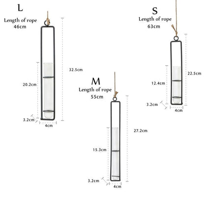 Charming Iron Art Glass Wall Hanging For Home Gardening - Small Size-1915198286361399304