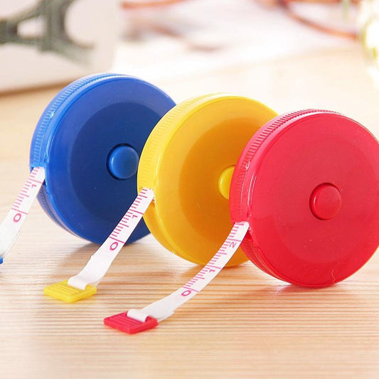 4-Pack Mini Retractable Tape Measure - 1.5M Plastic Cute Automatic (Random Color Delivery)-1915196809786036225