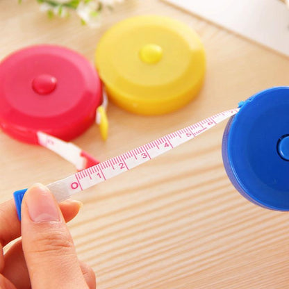 4-Pack Mini Retractable Tape Measure - 1.5M Plastic Cute Automatic (Random Color Delivery)-1915196809786036227
