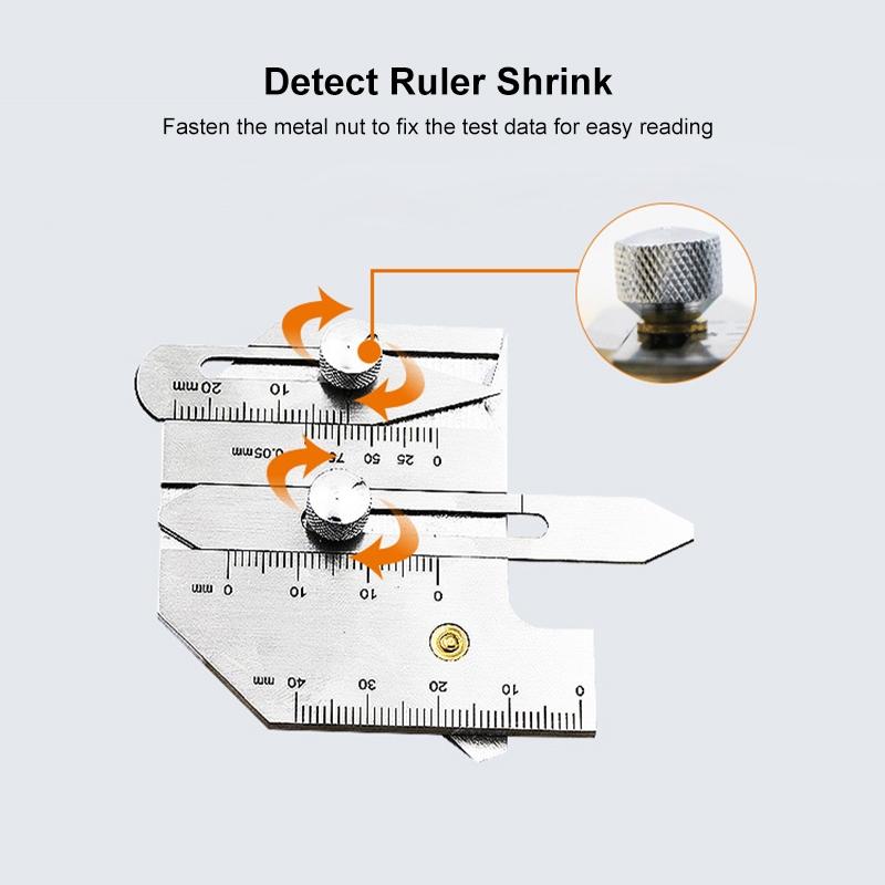 Stainless Steel Welding Inspection Ruler - Hjc40-1915198084074311685